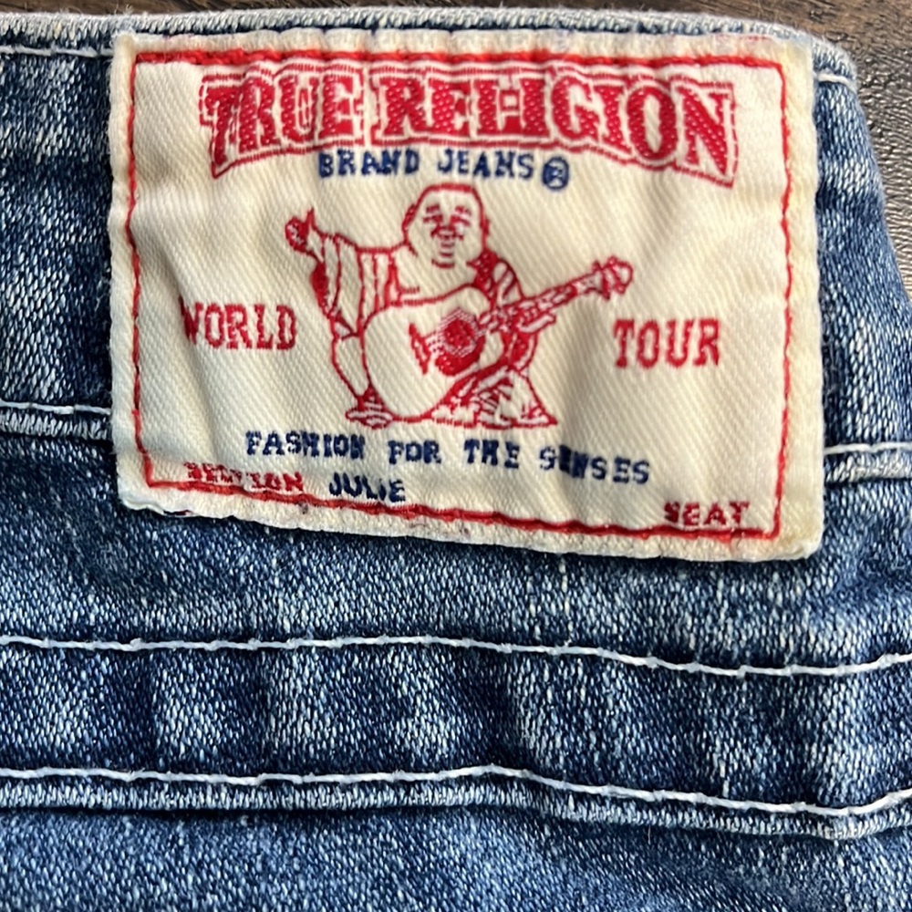True Religion Crystal Button Jeans sz 28 - Picture 6 of 8